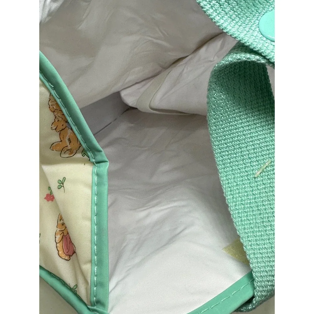 Peter Rabbit Insulated Lunch Bag White Green Beatrix Potter Bunny Tote Small